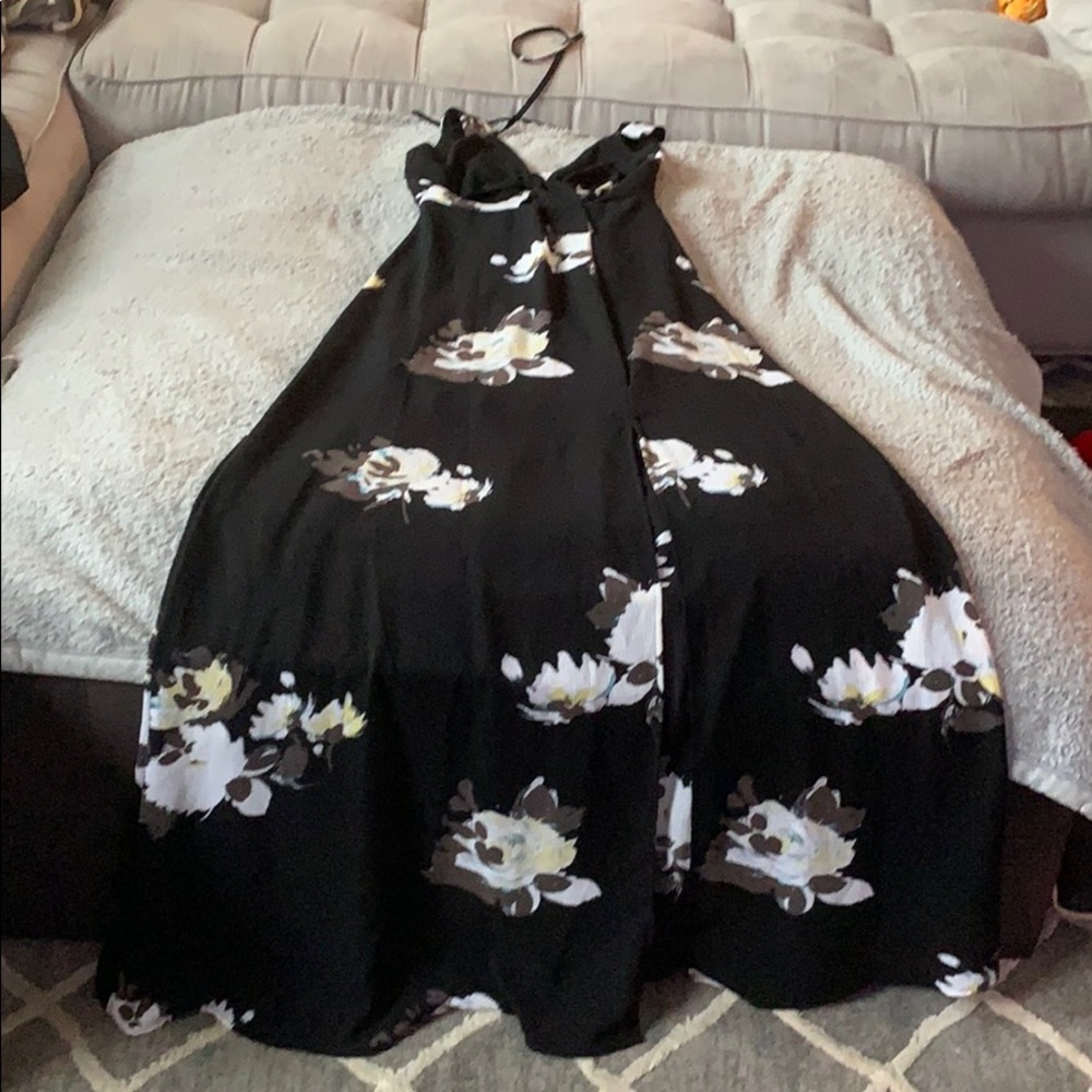 Candie’s black flower maxi dress